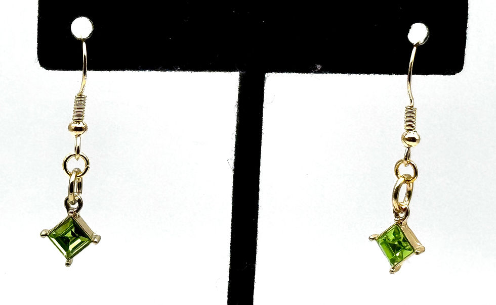 Thumbnail: Rhinestone, Gold, Dangle, Earrings