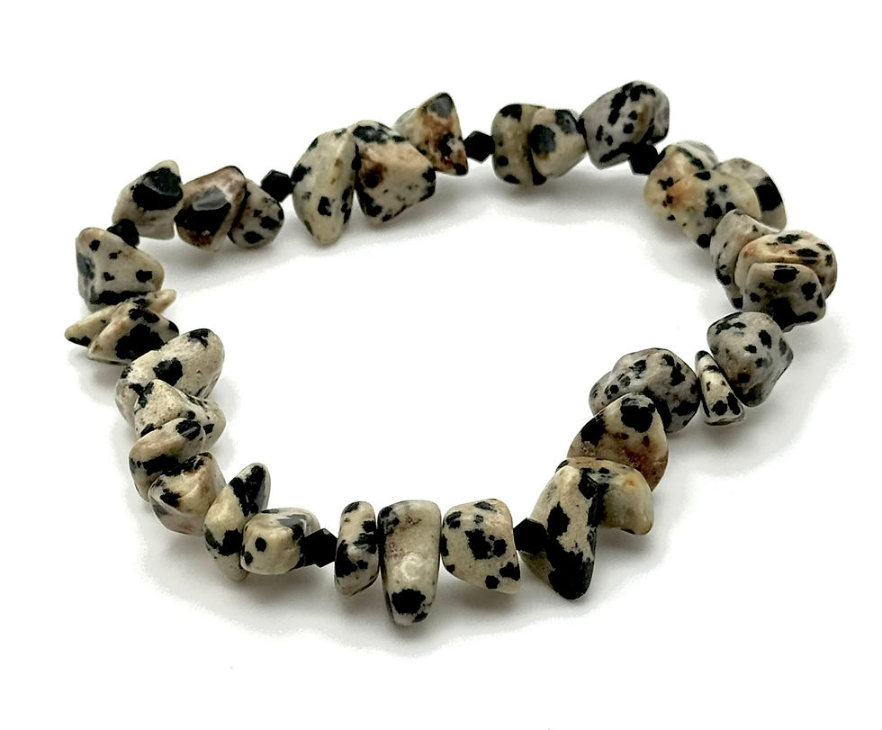 Dalmatian, Jasper, Adjustable, Bracelet - SerenityGraceJewelry