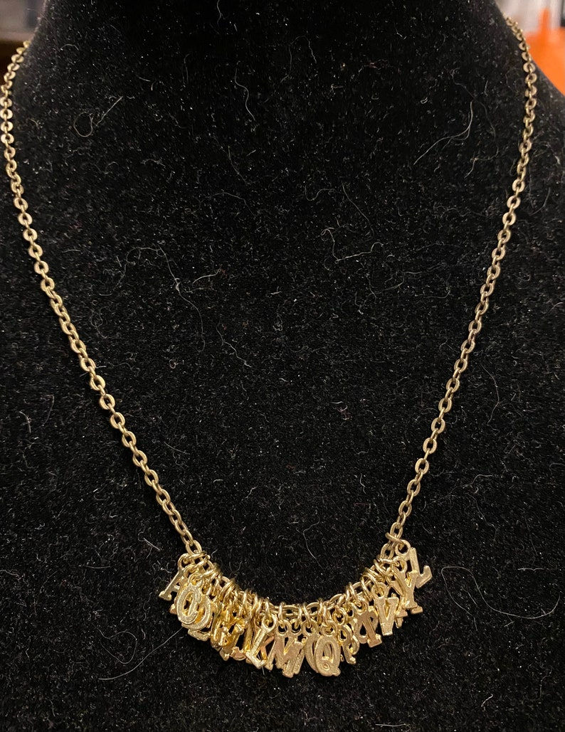 Alphabet, Antique Bronze, Pendant, Necklace - SerenityGraceJewelry