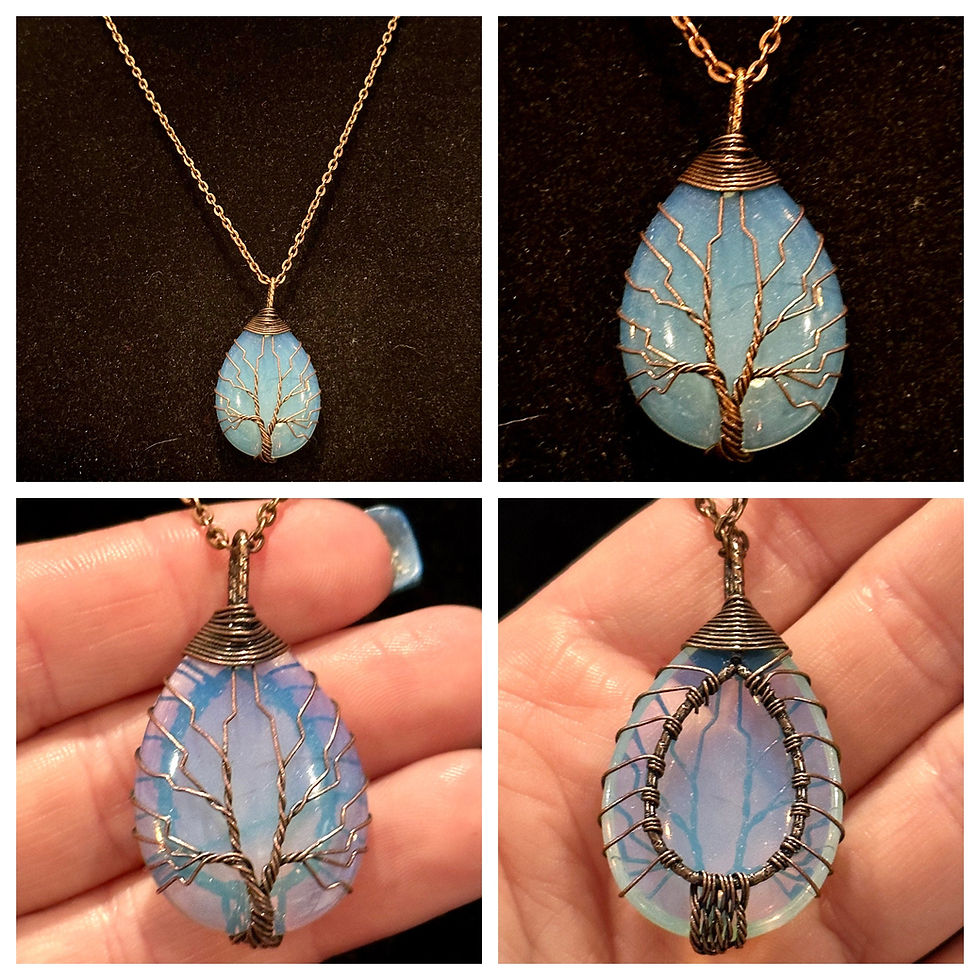 Thumbnail: Tree of Life, Copper, Opal, Tiger’s Eye, Green Aventurine, Rose Quartz, Wire Wr