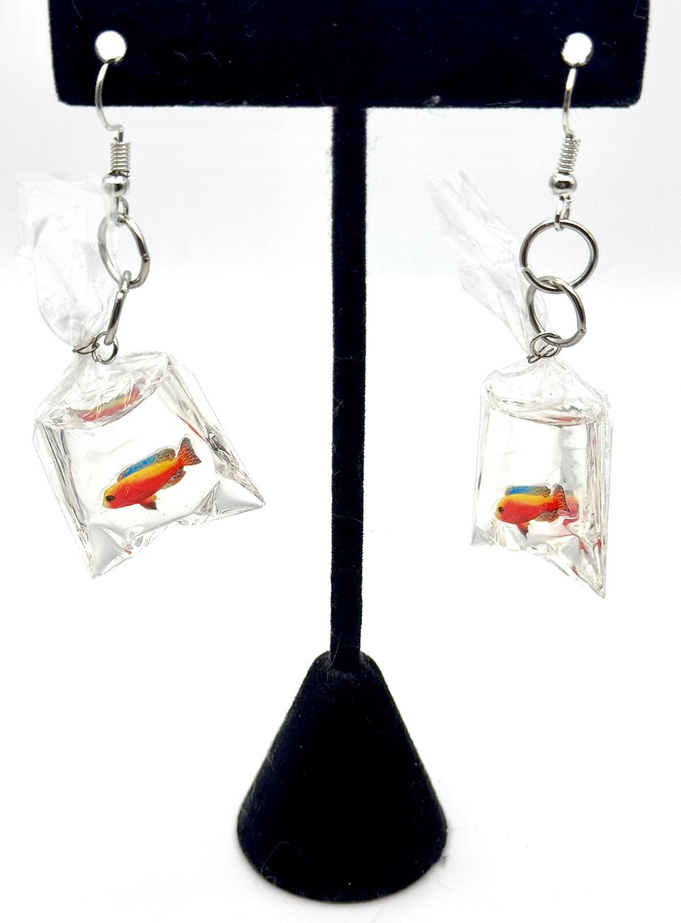 Thumbnail: Fish, Silver, Dangle, Earrings