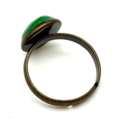 Thumbnail: Green Aventurine, Adjustable, Round, Ring