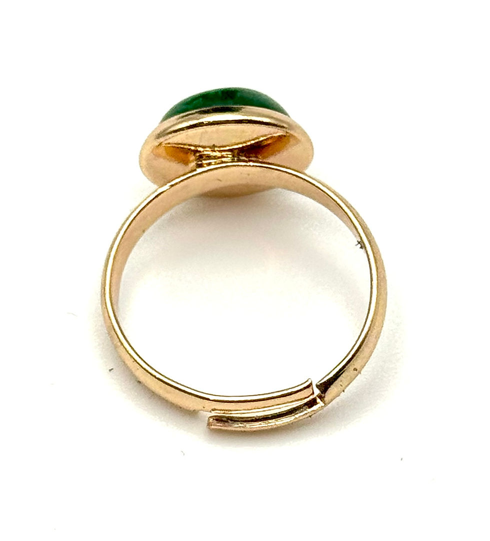 Thumbnail: Green Aventurine, Adjustable, Round, Ring