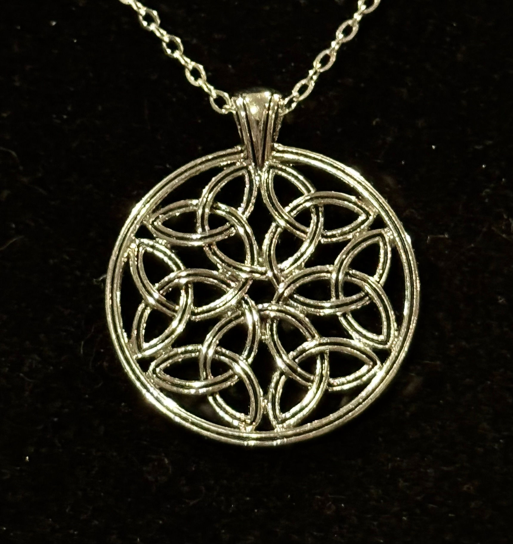 Celtic, Silver, Round, Pendant