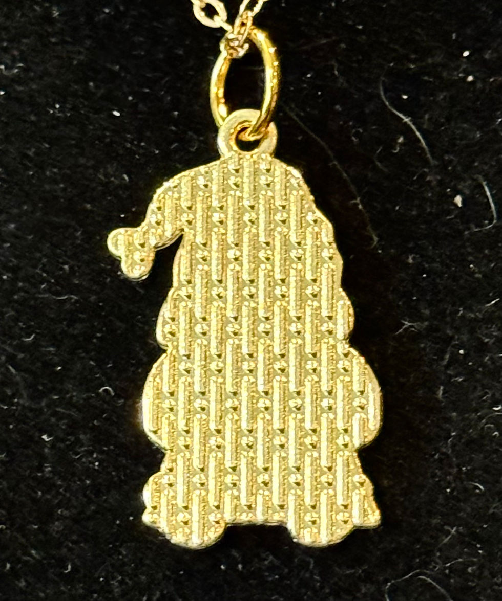 Thumbnail: Gold, Witch, Halloween, Gnome, Pendant, Necklace