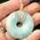 Thumbnail: Amazonite, Wire Wrapped, Round, Pendant, Necklace