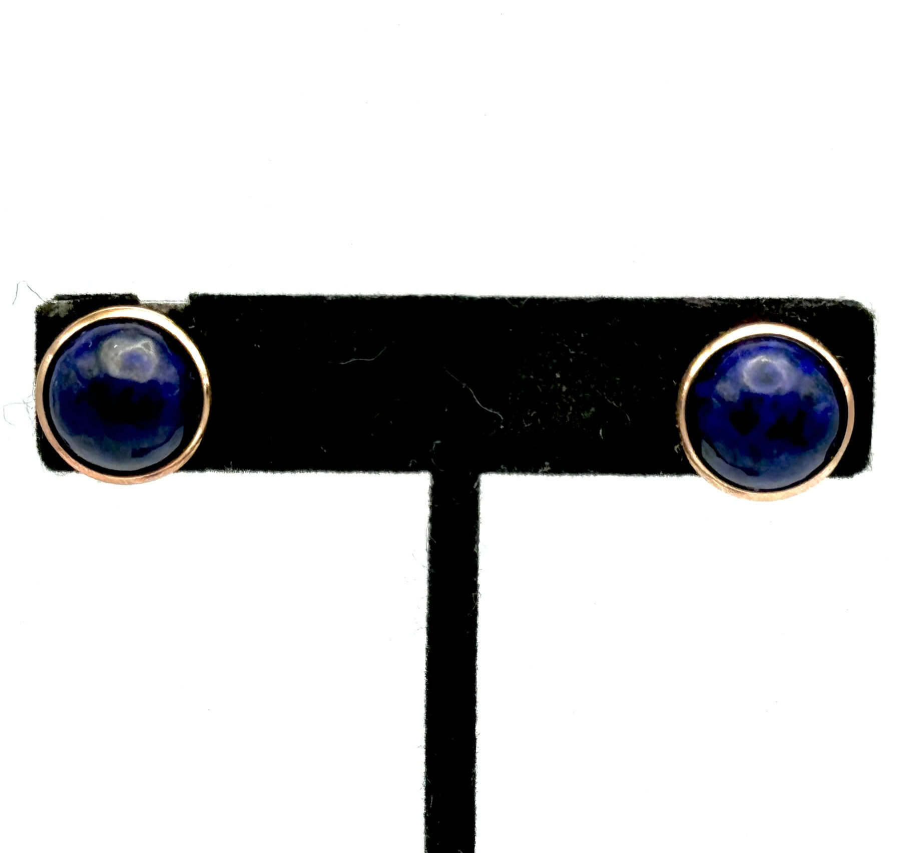 Lazurite, Rose Gold, Post, Earrings