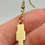 Thumbnail: Nutcracker , Soldier, Gold, Dangle, Earrings