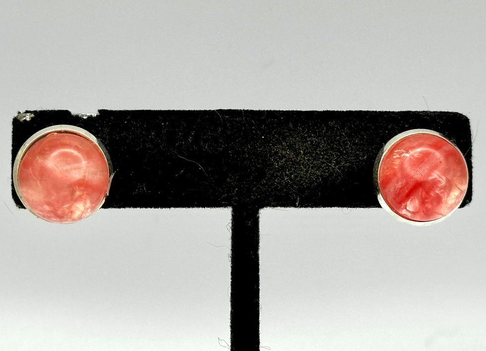Thumbnail: Strawberry Quartz, Post, Stud, Gemstone, Earrings