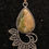 Thumbnail: Moss Agate, Teardrop, Leaves, .925 Sterling Silver, Pendant, Necklace