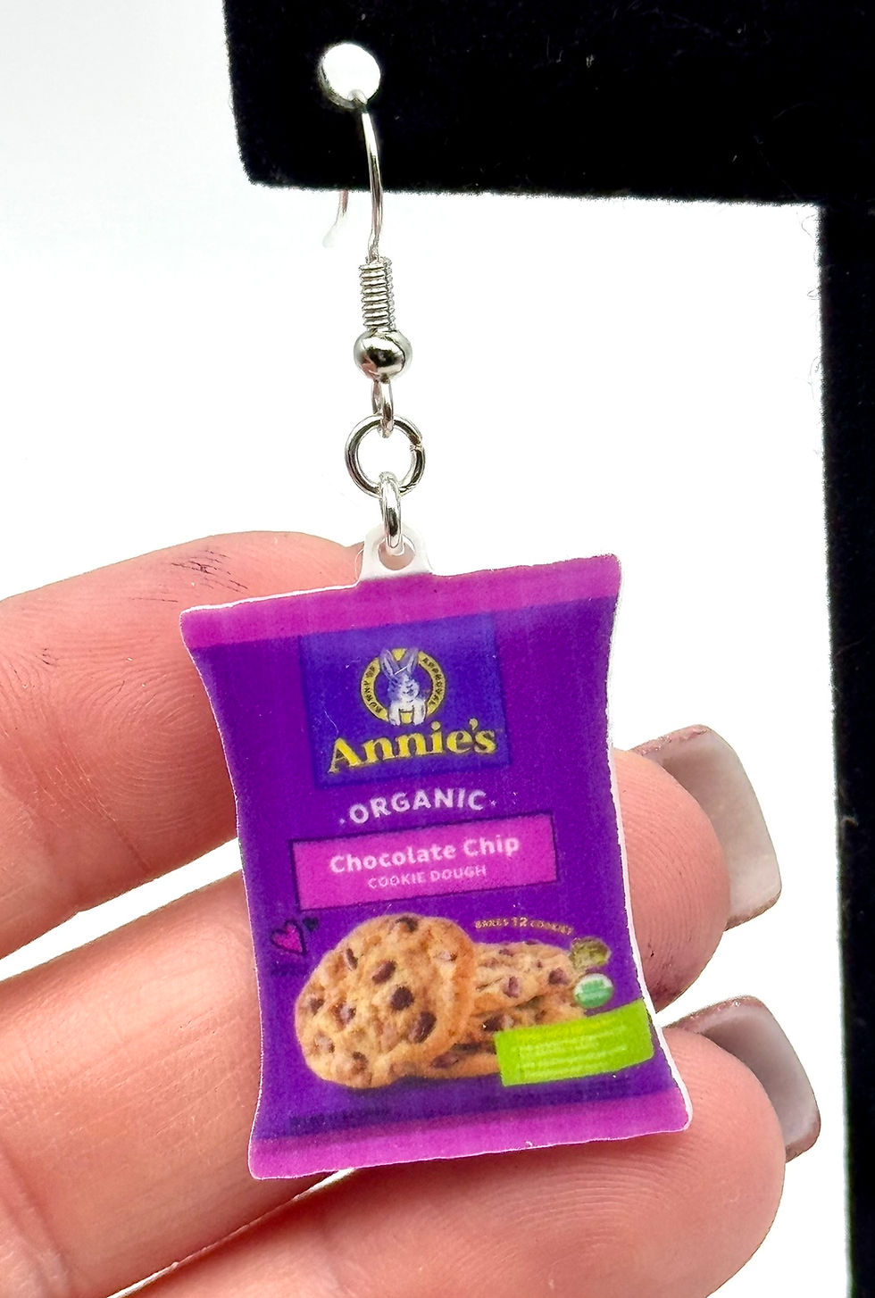 Thumbnail: Cookie, Bag, Silver, Earrings