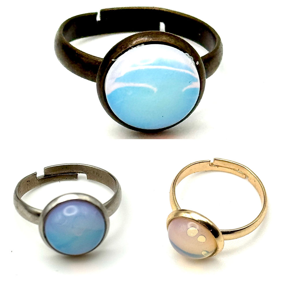 Thumbnail: Opal, Round, Adjustable, Rings