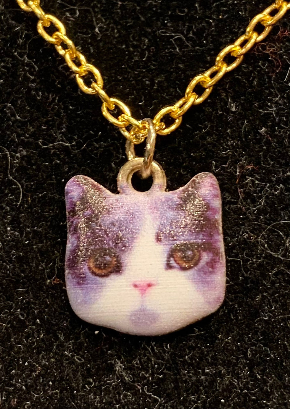 Thumbnail: Gold, Cat, Variety Mix, Small, Pendant, Necklace