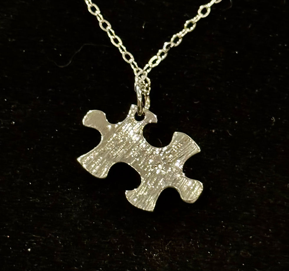 Thumbnail: You’re My Missing Piece, Puzzle, Silver, Pendant, Necklace Set