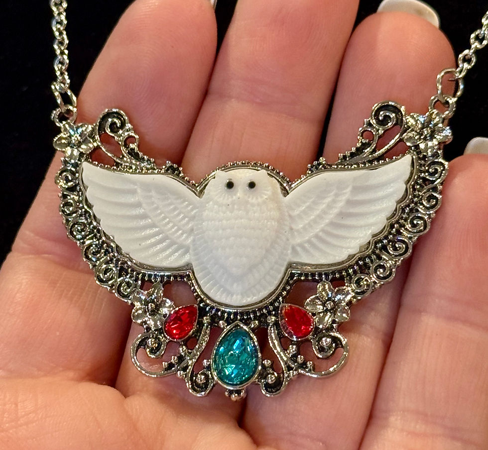 Thumbnail: Owl, Silver, Rhinestone, Pendant, Necklace
