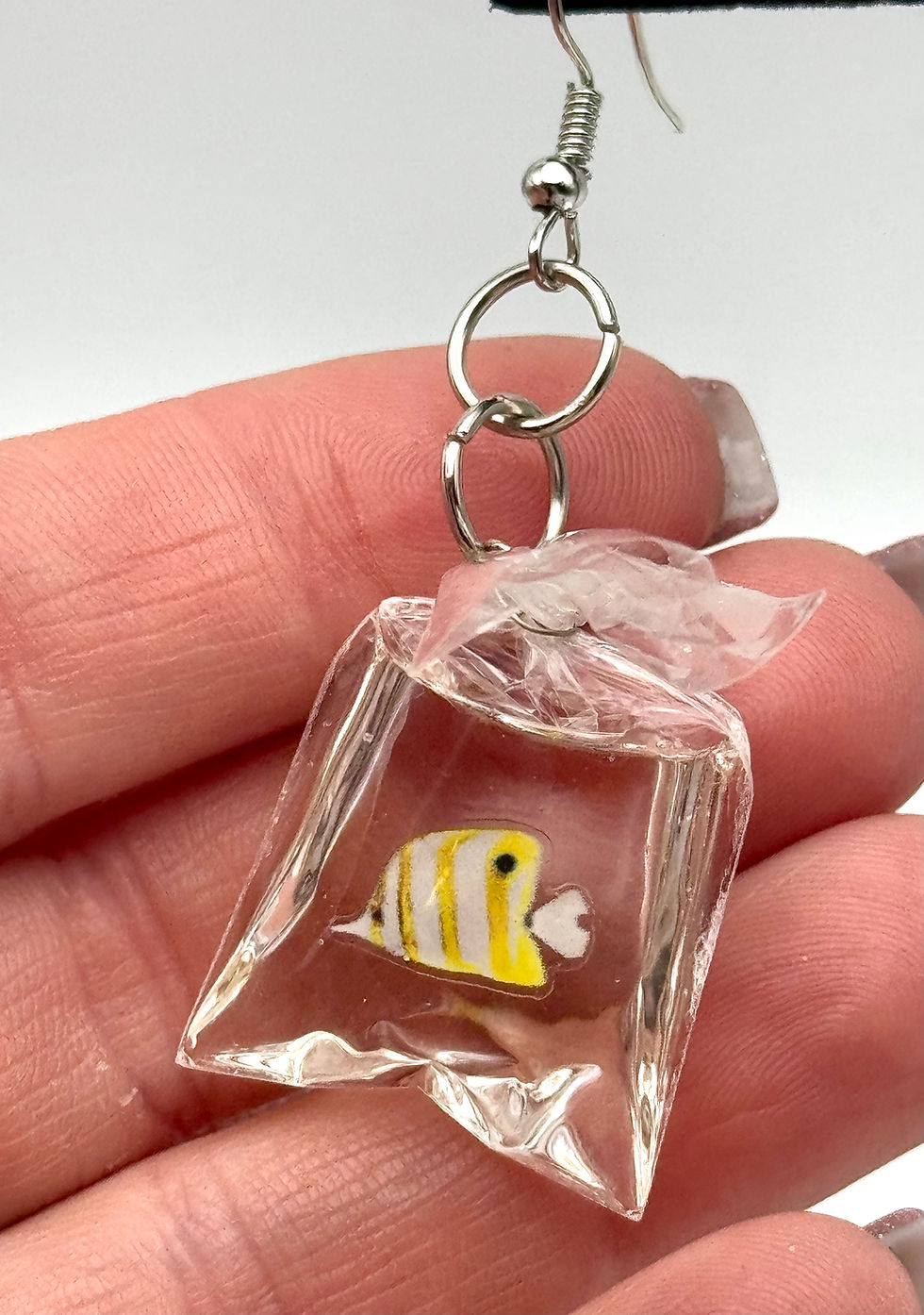 Thumbnail: Fish, Silver, Dangle, Earrings
