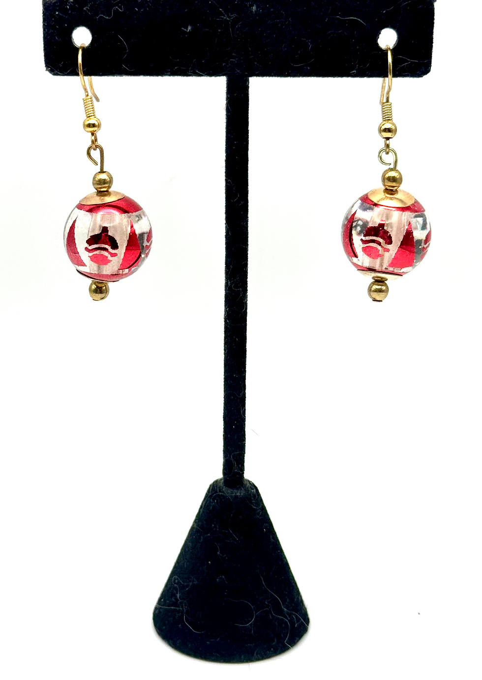 Thumbnail: Ornament, Ball, Gold, Dangle, Earrings