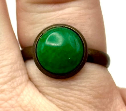 Thumbnail: Green Aventurine, Adjustable, Round, Ring
