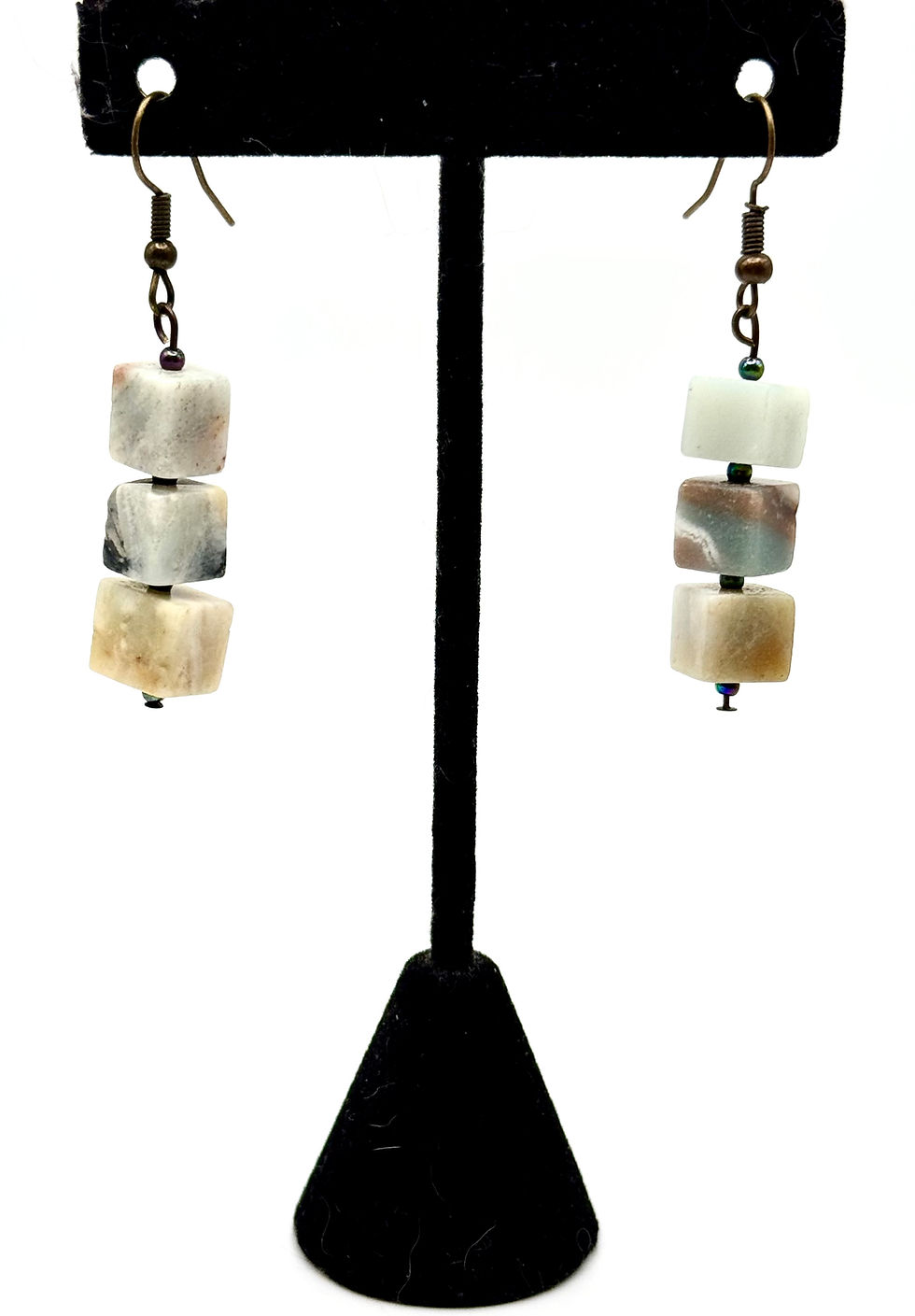 Thumbnail: Amazonite, Antique Bronze, Dangle, Earrings