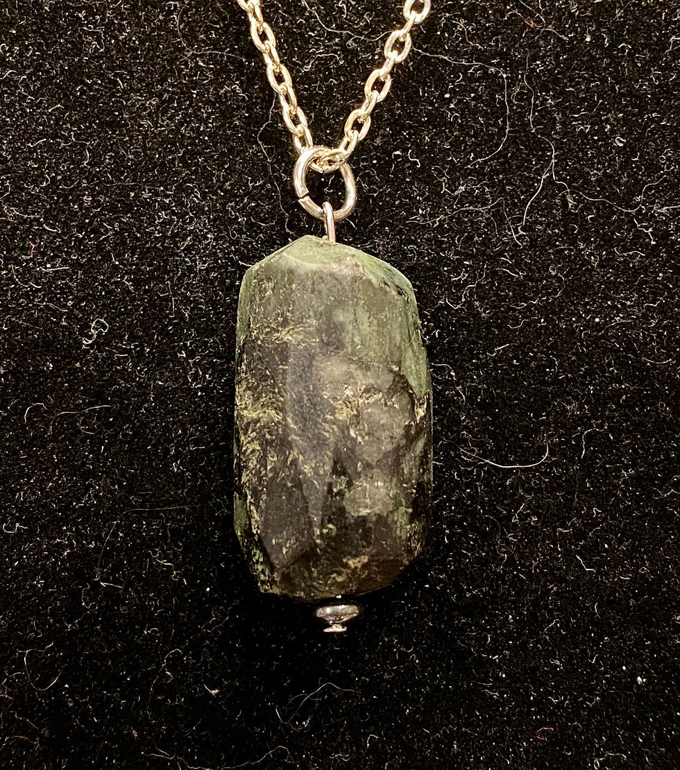 Thumbnail: Emerald, Sterling Silver, Pendant, Necklace