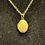 Thumbnail: Tiny, Gold, Flowers, Oval, Locket, Necklace