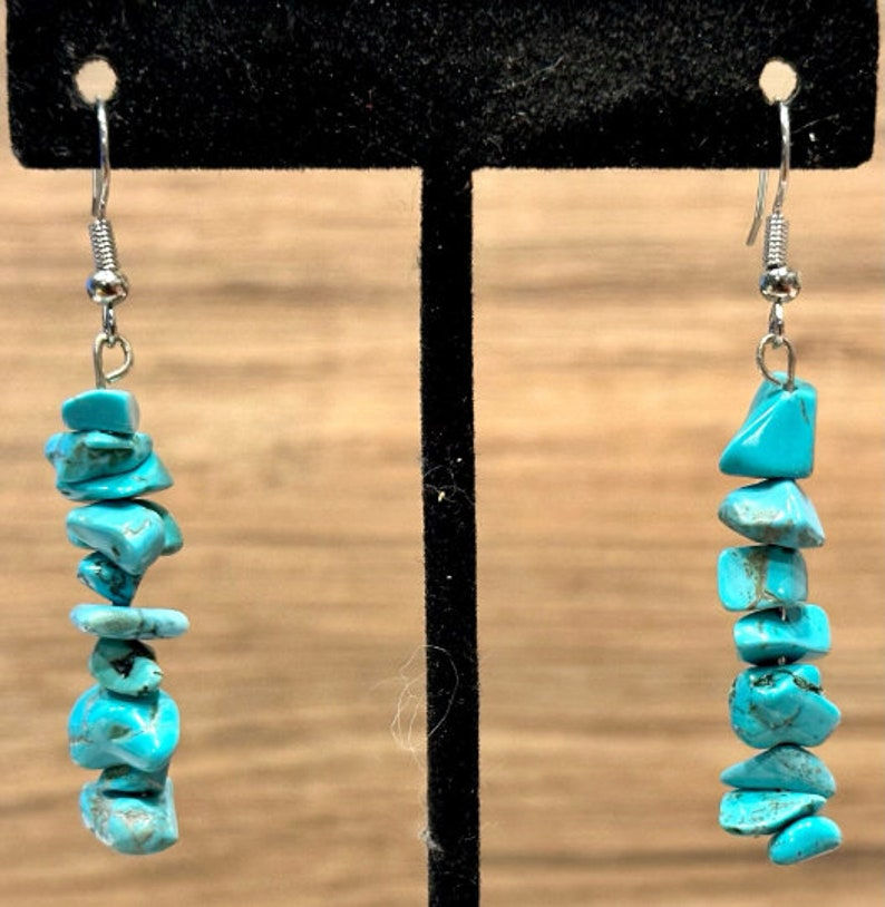 Thumbnail: Arrow, Silver, Turquoise, Gemstone, Dangle, Earrings