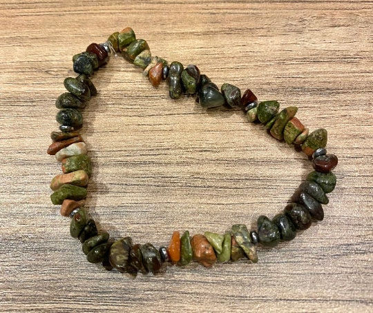 Thumbnail: Unakite, Jasper, Howlite, Dragon Eye, Dragon Stone, Gemstone, Adjustable, Stretchy, Bracelet