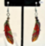 Wooden, Feather, Silver, Dangle, Earrings - SerenityGraceJewelry