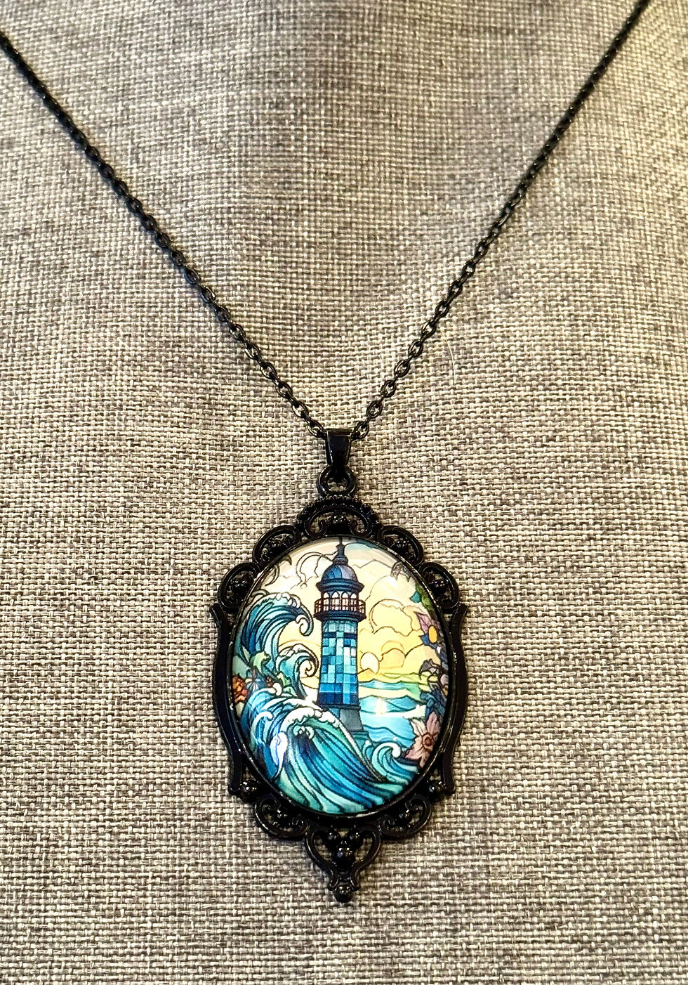Thumbnail: Large, Lighthouse, Pendant, Necklace