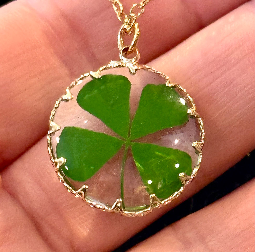 Thumbnail: Four Leaf Clover, Gold, Pendant, Necklace