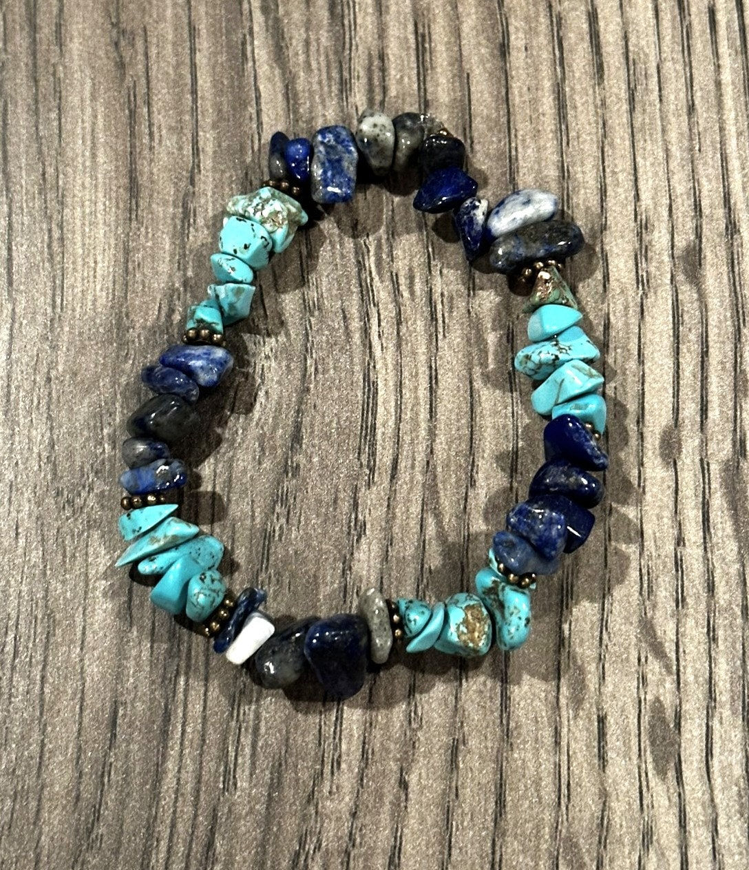 Turquoise, Citrine, Lapis Lazuli, Gemstone, Adjustable, Beaded, Bracelet