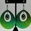 Thumbnail: Large, Iridescent, Teardrop, Peacock, Lightweight, Dangle, Earrings