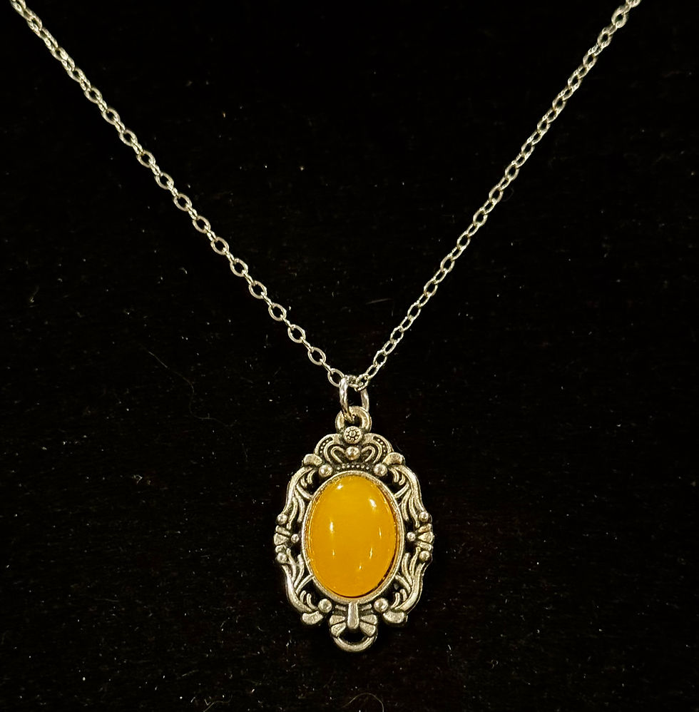 Thumbnail: Silver,  Oval, Mixed Gemstone, Pendant, Necklaces