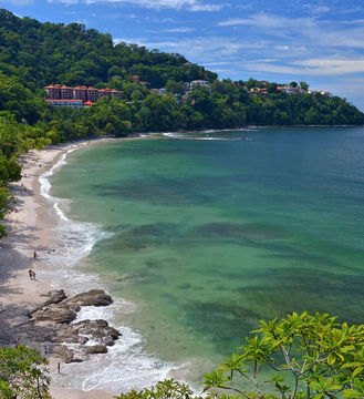 Punta Leona coastline Costa Rica aerial view