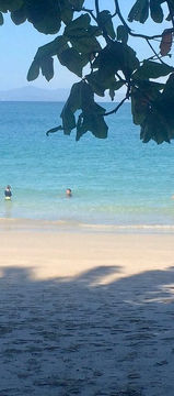 Shaded beach Punta Leona Costa Rica relaxing spot