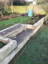 Sleeper wall and block steps