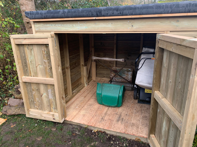 Mower shed
