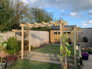 Pergola and shed/workshop