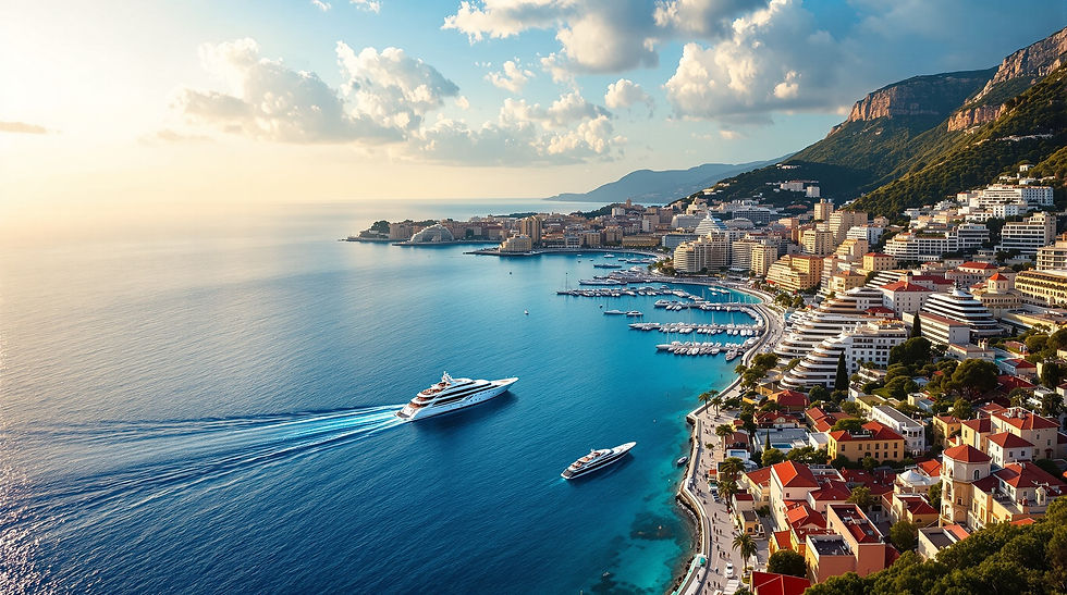 Private yacht anchored off the coast of Cannes during a luxury Mediterranean vacation