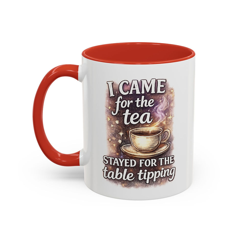Thumbnail: Accent Coffee Mug — 'Nick Lloyd Medium' Mystical Moon & Crystal Ball Design