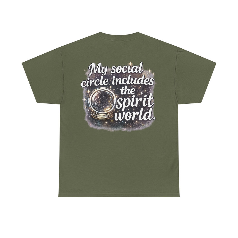Thumbnail: Spirit World Tee — "My Social Circle Includes the Spirit World" Graphic T‑Shirt