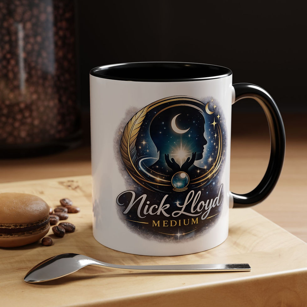 Thumbnail: Medium Psychic Coffee Mug — 'Nick Lloyd Medium' Spiritual Accent Mug (11/15oz)