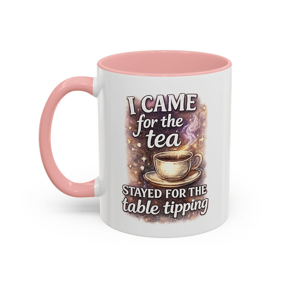 Thumbnail: Accent Coffee Mug — 'Nick Lloyd Medium' Mystical Moon & Crystal Ball Design