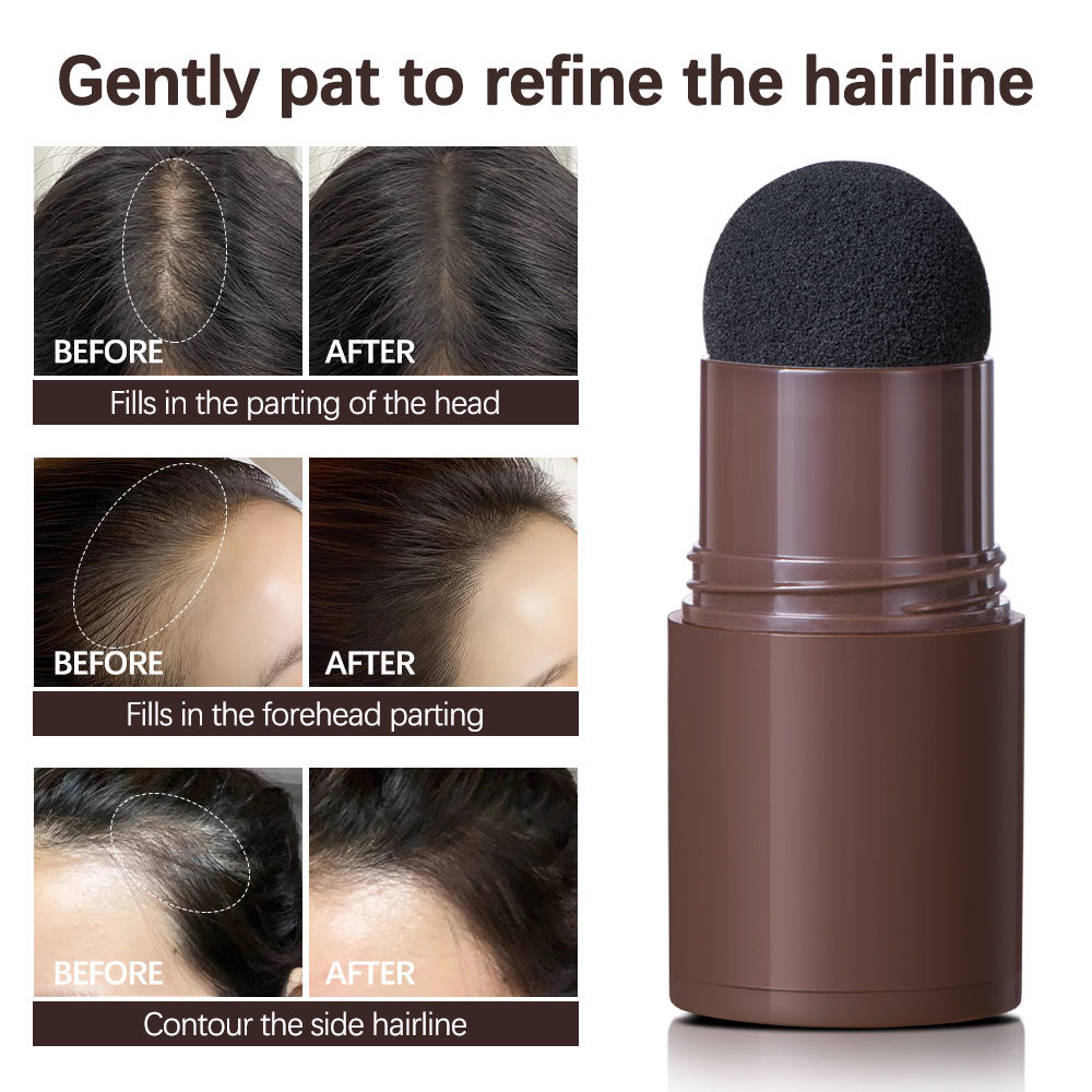 Hairline Shadow Powder Hair Waterproof Hairline Root Cover Up Natural Black Brow