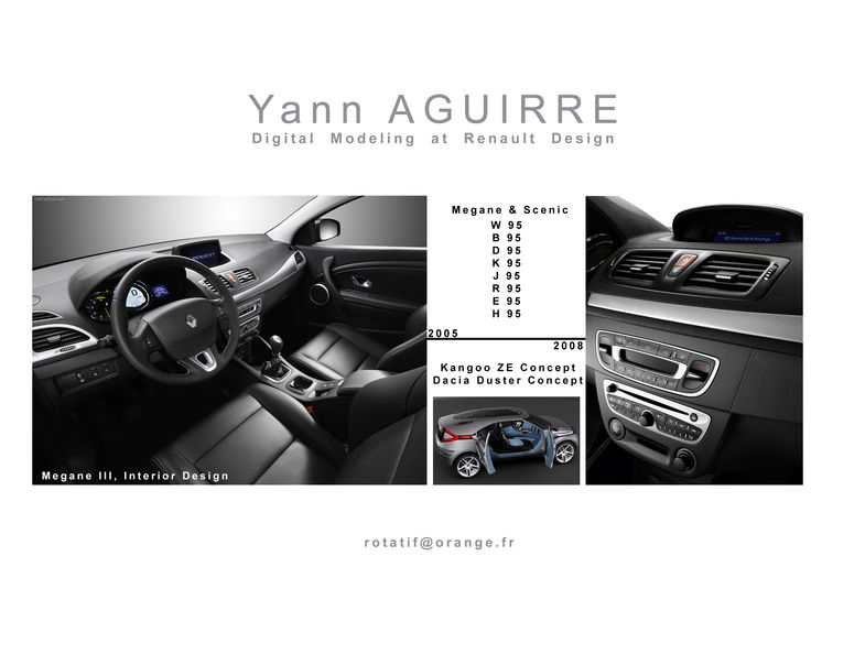 "digital modeling", CGI, "car design", Renault, Dacia, "megane 3", "duster concept"