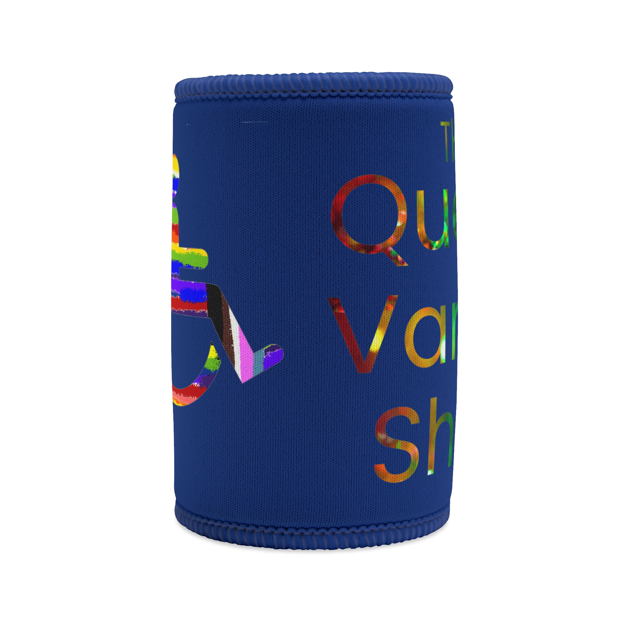 Dark Blue Stubby Cooler — The Queer Variety Show Can Cooler