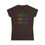 Thumbnail: Front of a black tee shirt with capped sleeves, round collar and curved seams. RainbowText on front: The Queer Variety Show