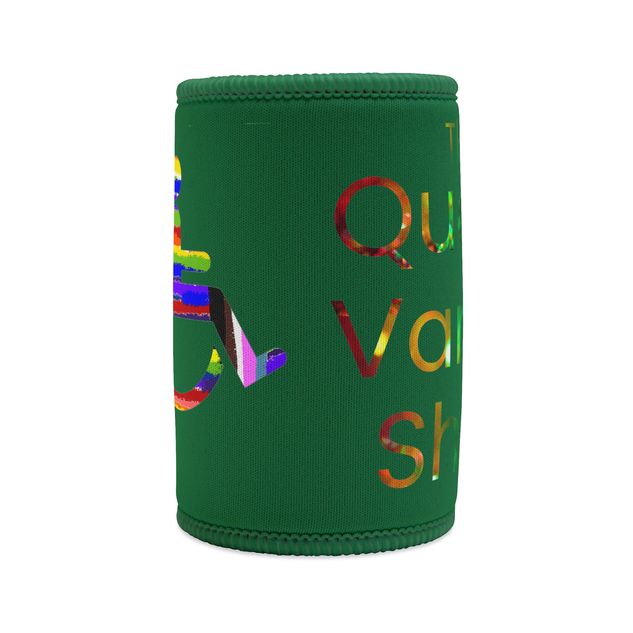 Dark Green Stubby Cooler — The Queer Variety Show Can Cooler