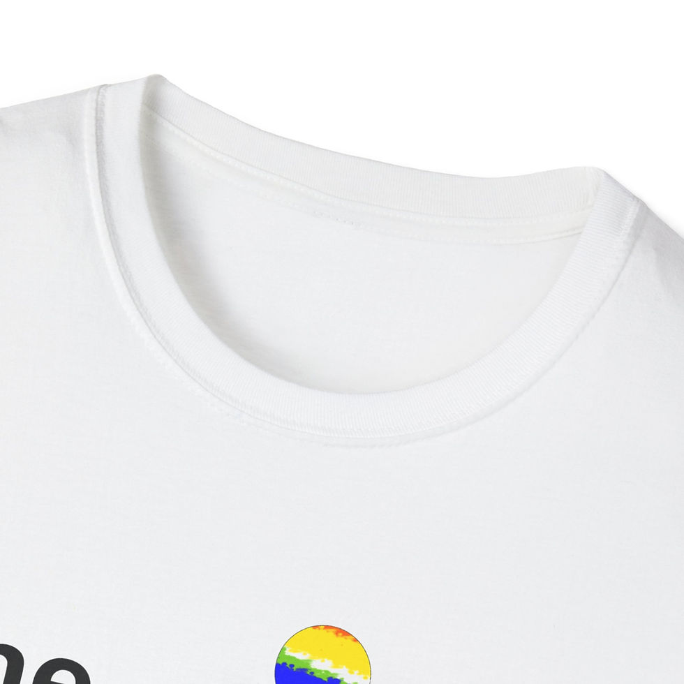 Thumbnail: QVS in black text, with rainbow wheel chair t- shirt