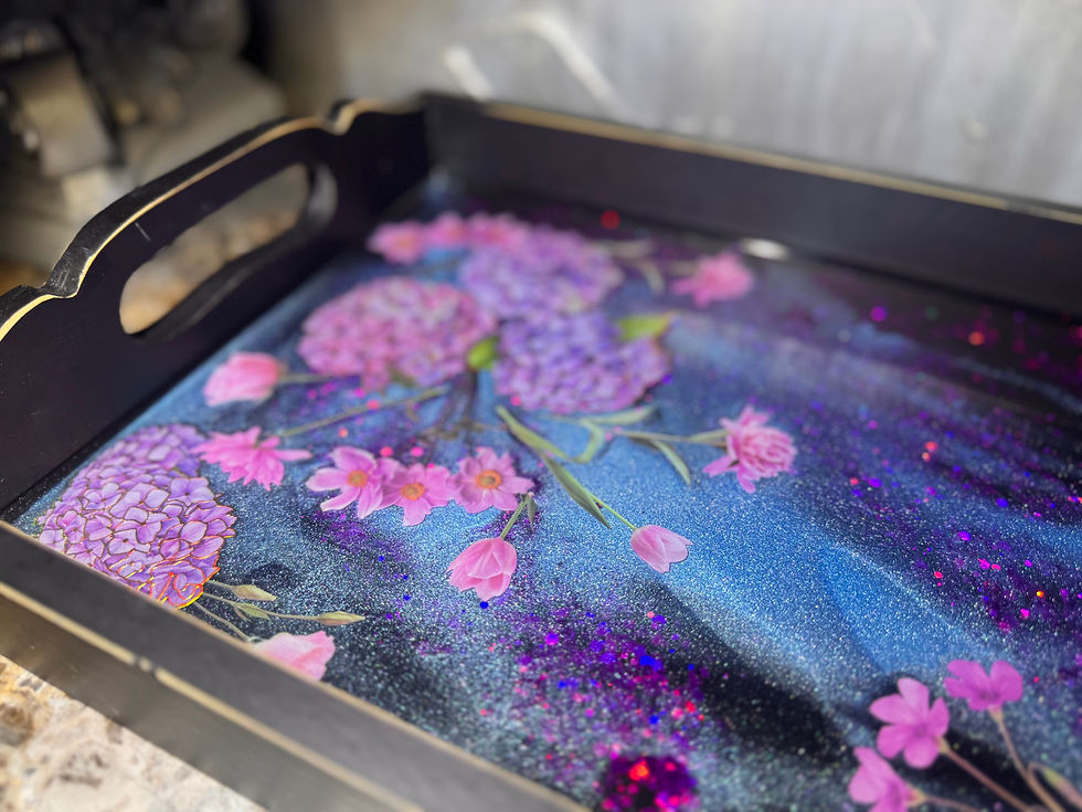 Thumbnail: Purple Blue Hydrangea Tray